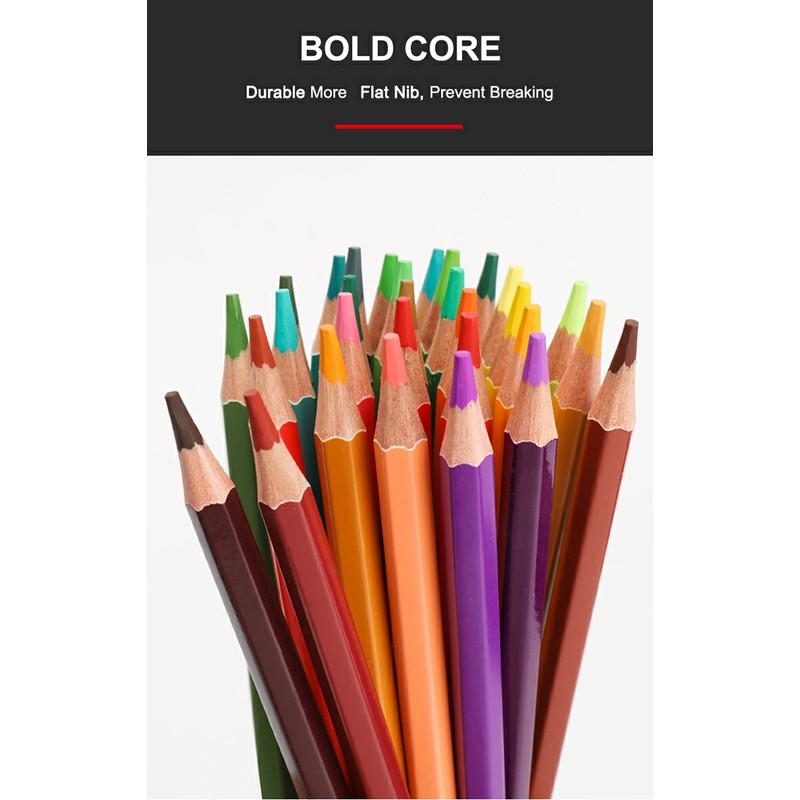 72 Oil Based Professional Colouring Pencils, SOFT High Grade 3.8