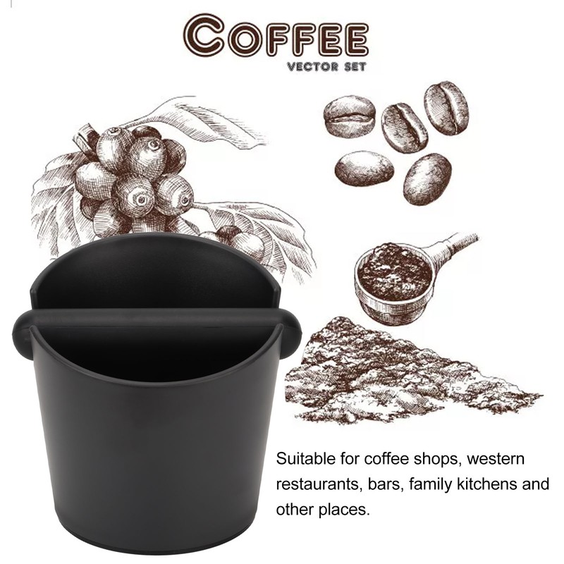 Coffee Knock Box Silicone Coffee Ground Dump Bin Container with