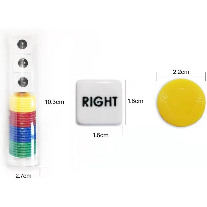 JHFY Left Right Center dice Game Prime Set Bundle- 4