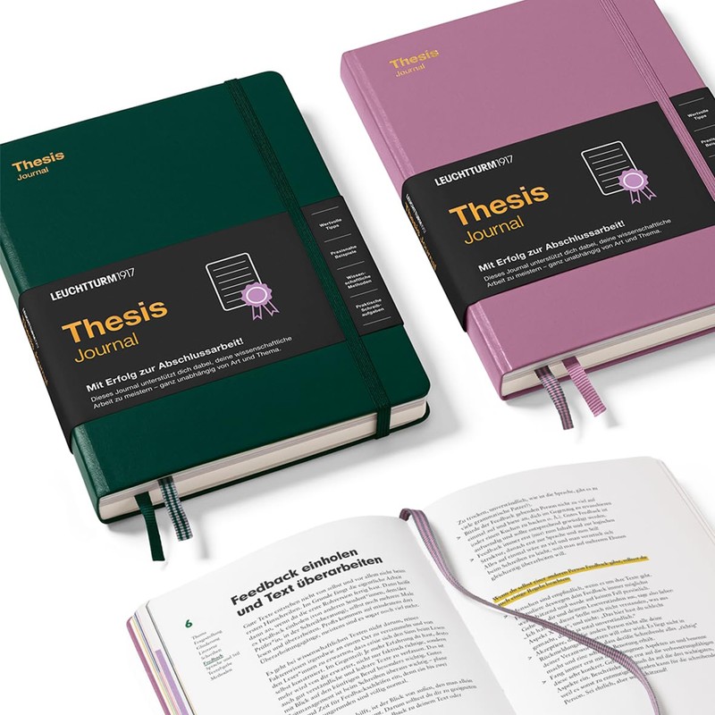 LEUCHTTURM1917 369205 Thesis Journal Medium (A5), Hardcover, Forest Green, German