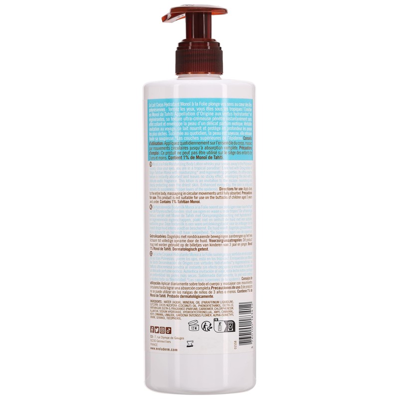 Evoluderm Lait Corps Hydratant Monoï a la Foil Moisturising Body