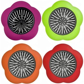 Kitchen Sink Strainer, 4 count  Sink Strainer, Large Wide Rim 4.5" Diameter Sink Drain Strainer for Kitchen Sink - Multicolor