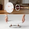 16" Marble Lazy Susan, Stone White Lazy Susan for Table