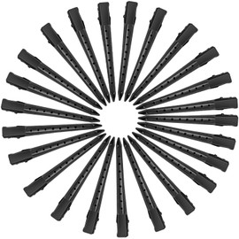 Korintin Hair Clips for Styling Sectioning 24Pack, Metal Duck Bill Clips for Women, Alligator Hair Clip for Long Curl Thick Hair, Roller Clips, Pin Curl clips, Salon Clips (Black)