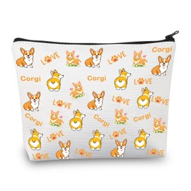 Corgi Small Makeup Bag Corgi Gift for Corgi Lovers, Corgi Cosmetic Bag with Zipper, Travel Bag, Organizer Bag, Corgi Owner Gift, corgi bag, Fashionable