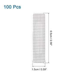uxcell 100Pcs Window Screen Repair Patches, 2.6" x 0.6" Fiberglass Screen Patches Mesh Replacement Self Adhesive Patch for Door Windows Holes Repairing, Grey