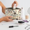 Dog Paw Prints Bones Travel Toiletry Bag for Women and
