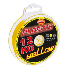 WFT KG Plasma Round 150 m Braided Line 0.08 mm - 0.36 mm, Diameter: 0.10 mm, Colour: Yellow