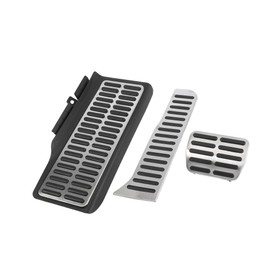 A ABSOPRO 3 Pcs Automatic Car Anti-Slip Brake Gas Foot Pedal Pads Stainless Steel Accelerator Pedal Covers for Volkswagen Sagitar Jetta MK6 Item Replacement