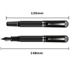 Majohn P138 Piston Fountain Pen Extra Fine Nib, Black Octahedral