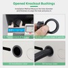 EASYEAH 3/8"(11mm) Black Snap-in Knockout Insulating Bushing Grommets, Plastic Cable