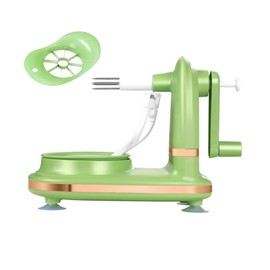 ULAKLU Upgrades Automatic Apple Peele Pear Peele,Manual Rotating Kitchen Gadget Apple Slicer And Corer Peelers For Kitche,Stable and Convenient Cool Stable Suction Cup 1 Splitter(Light green)