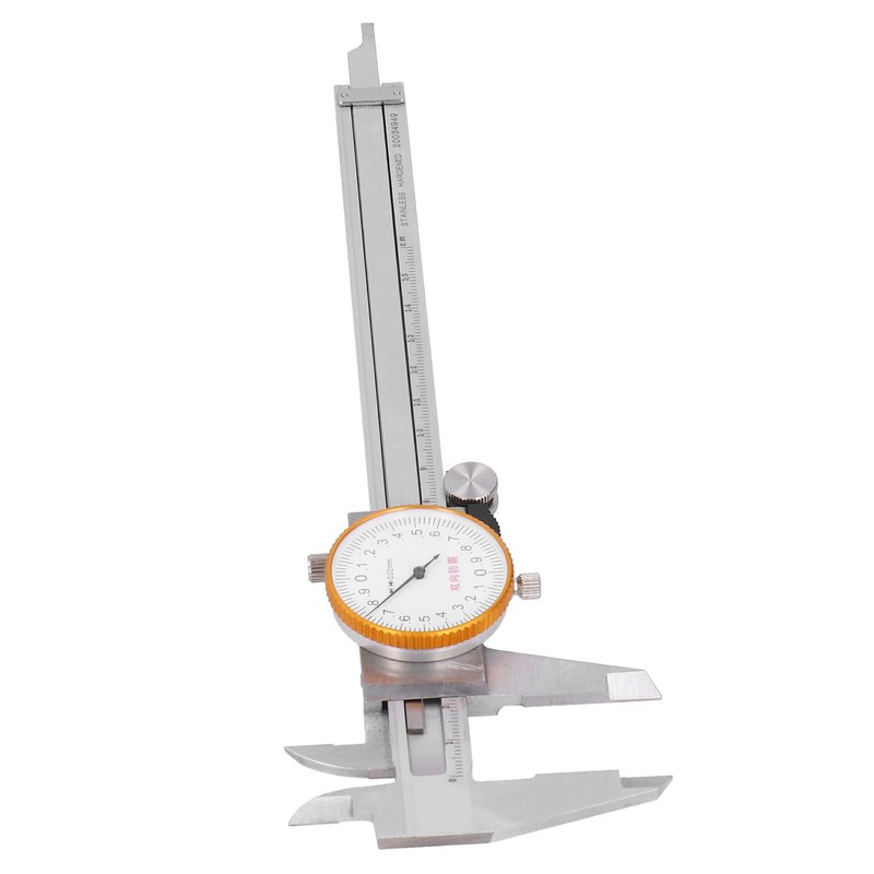 Dial Caliper Vernier 0.02 Double Shock Stainless Steel Manual Measuring