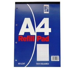 Office Style A4 refill pad - 5mm squared squares x 1 single