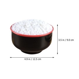 Abaodam Artificial White Rice Fake Food Bowl Model Realistic Cooked Rice Model for Home Kitchen Table Cabinet Shop Market