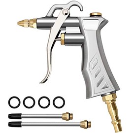 Air Blow Gun, Nozzle Duster Blow Gun Cleaner with 1 Blow Nozzle and 2 Air Flow Extension Dust Cleaning Air Compressor Accessory Tools Air Blowing Nozzle Gun