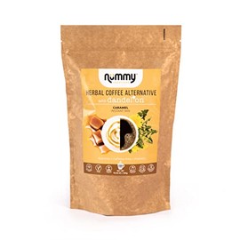 Nummy Creations Instant Herbal Coffee Alternative with Dandelion - 150 Cups 10.58oz, Full Bodied CafÃ© Taste, Caffeine-Free, All Natural, Chicory Coffee, Coffee Substitute (Caramel)