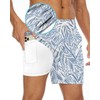 TENGINE Men's Swim Trunk 5" with Compression Liner 5 Inch