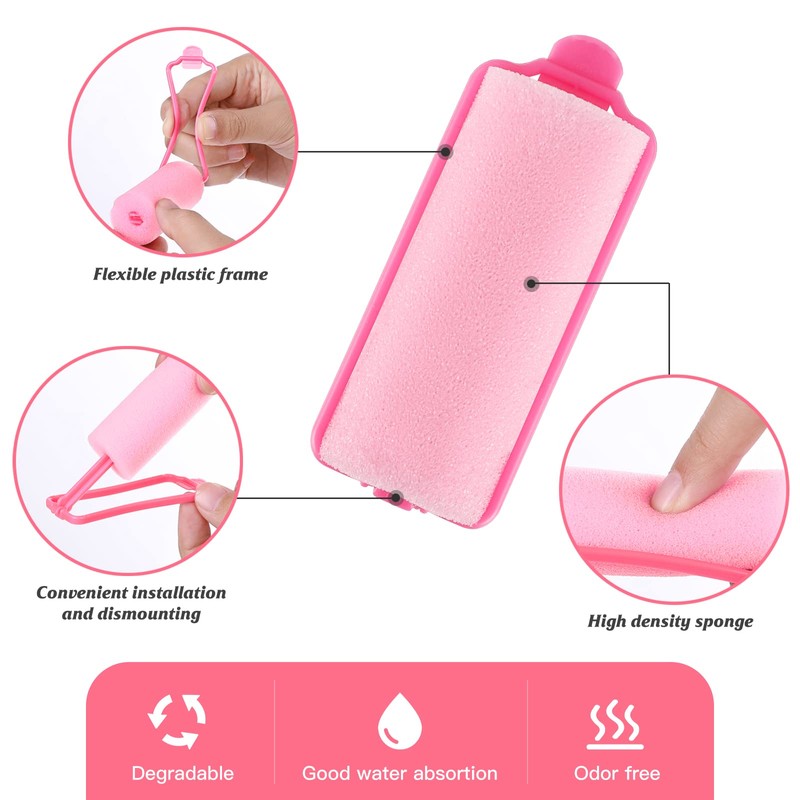 Rodillos de esponja para el cabello, de espuma, para dormir,
