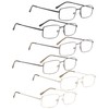LUR READING GLASSES 6 pack Metal Readers for Men