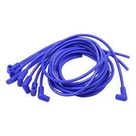 GSKMOTOR Universal Blue Spark Plug Wires Spiral Core 8.5mm 90 Degree Boots Fits for Chevy SBC BBC Ford M-opar 350 454 V8