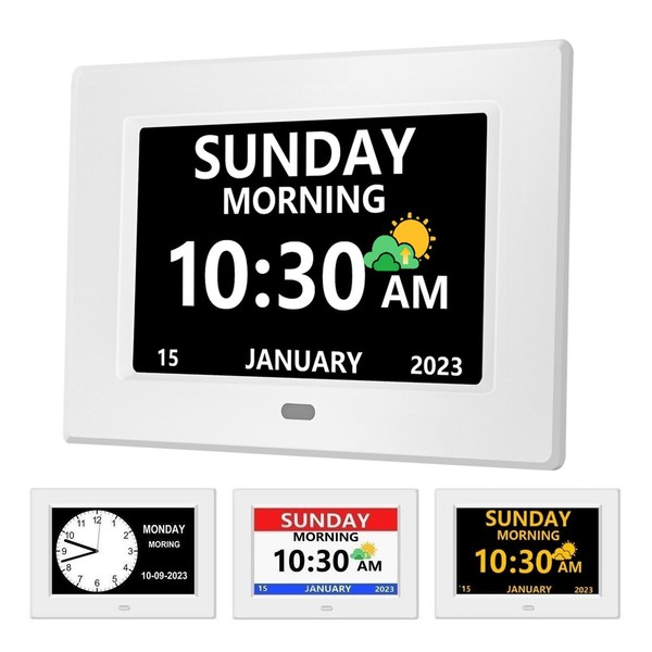 MRCHYDZ MRCHYDZ 7 Inch Clock with Day and Date for