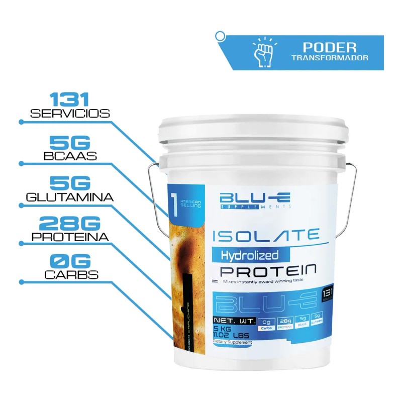 Pack Proteínas 5kg Blu Varios Sabores Vainilla Capuchino Straps