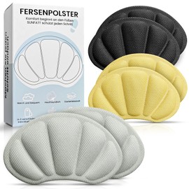 SUNFATT Heel Pads - 3 Pairs - Heel Protection Against Chafing - For All Types of Shoes - Heel Pads to Prevent Blisters on the Heels