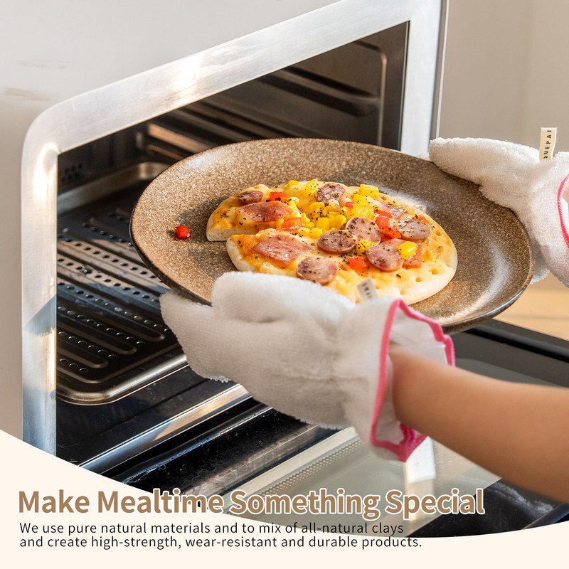 Dafuceramic 12PCS Stoneware Dinnerware Sets, Plates and Bowls Dish Set