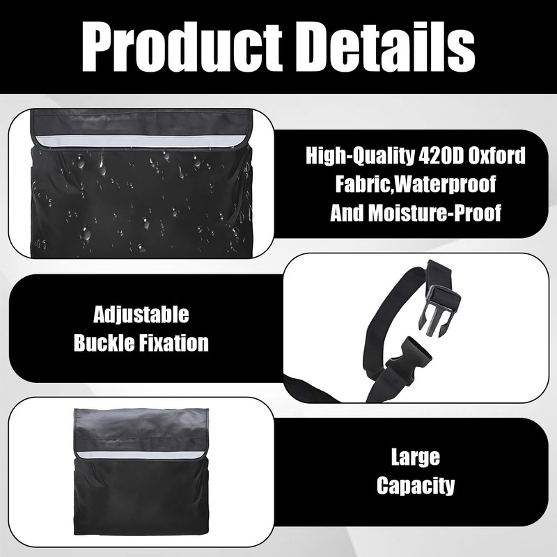 Universal Wheelchair Backpack, Large Capacity Waterproof Storage Bag for Most