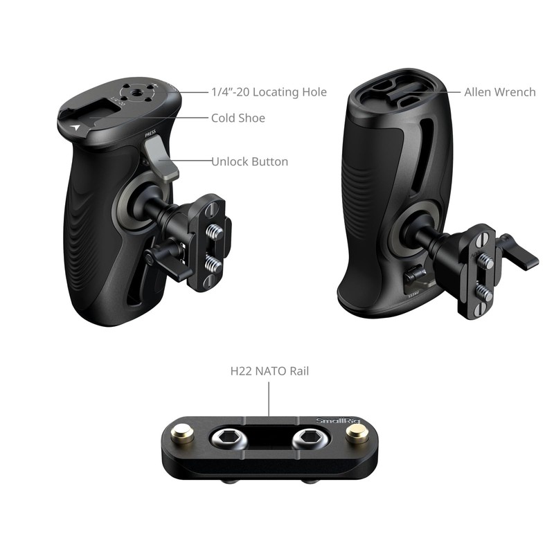 SmallRig 5160 Swivel Side Handle with NATO Clamps