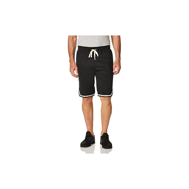 WT02 Pantalones Cortos de piqué para Hombre, Negro, Large