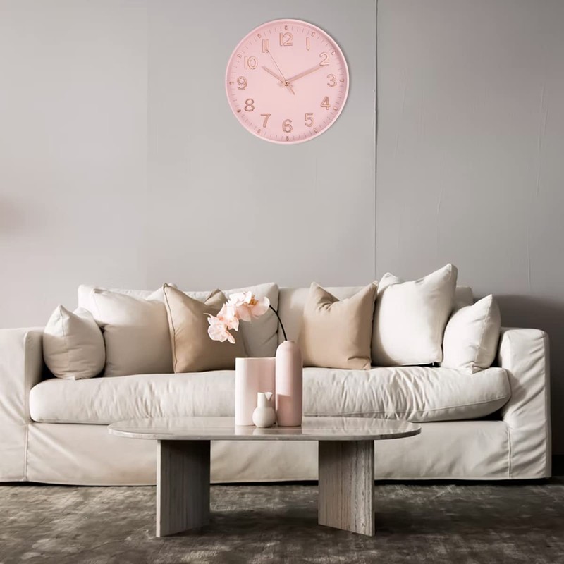 HZDHCLH Wall Clock 12 Inch Silent Non Ticking Clock for