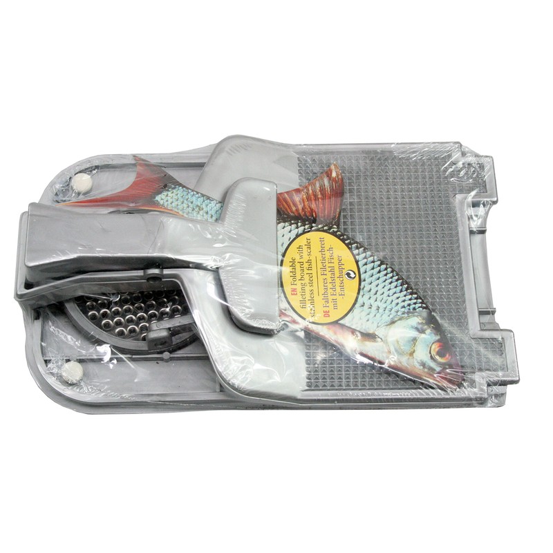 Jaxon Foldable Filleting Board with Stainless Steel Fish Scaler