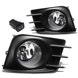 DNA MOTORING FL-STC10-CH Front Bumper Fog Light Driver & Passenger Side Enhance visibility [Compatible with For 11-13 Scion tC]