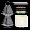 ATOMUS 100pcs Transparent Nail Display Nail Tips Nail Art Tips