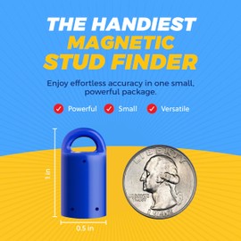 MagnetPal - Magnetic Wall Stud Finder, Best Magnet Stud Finder, Wood Finder, Small Easy Behind Wall Stud Finder, Tool for Finding Studs (Blue)