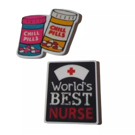 Unbranded 8 pc Nurse Healthcare CNA Resin Planars Flatback Cabochon Set NOT SHOE CHARMS
