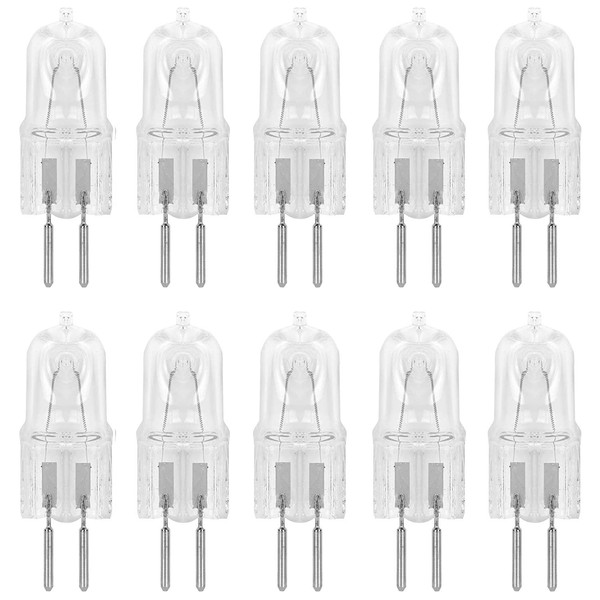 10 Pack Clear Dimmable T4 Q50/GY6.35/CL/120V GY6.35 JCD 50 Watt 50W 120 Volt Halogen Light Bulb Electric Wax Melter Plug in Warmer Aroma Tart Under Counter Lighting Kitchen Bathroom Mirror Ceiling CL