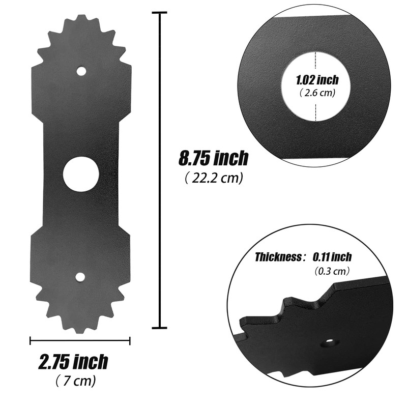 YAMTO 2 Pack 9-Inch Heavy-Duty Edger Blades Replacement fits for