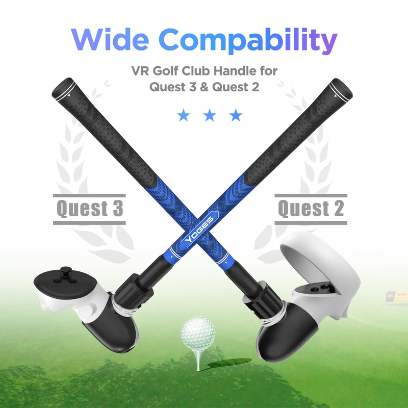 YOGES VR Golf Club Attachment Compatible with Meta Quest 3S/