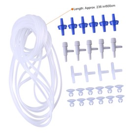 Sosoport Air Pump Accessories Airline Tube with Air Valves Airline Tube for Aquariums Standard Airline Tubing