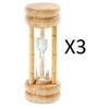 EGG TIMER 3 MINUT WD/GLS