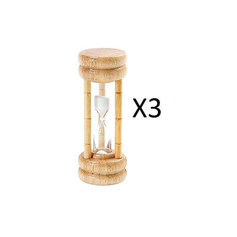 EGG TIMER 3 MINUT WD/GLS