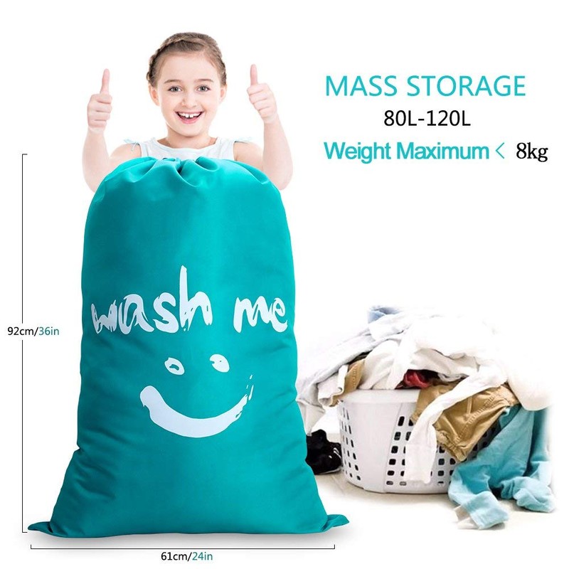 IHOMAGIC Extra Large Laundry Bag with Drawstring, Jumbo Size Washing