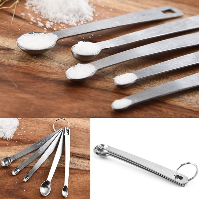 10Pcs Small Measuring Spoons Stainless Steel Mini Measuring Spoons Tad