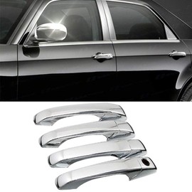GHXSport - Juego de cubierta para manija de puerta y espejo cromados para Chrysler 300 300C 05-10 (no para modelos R/T y SRT8) / Dodge Magnum 2005-2008