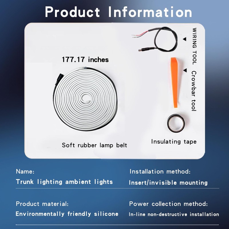 MMugiVSE LED trunk light strip for SUV, With soft rubber,Strip