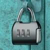 3 Digit Combination Padlock, 4mm Shackle Dia, Resettable Lock Zinc
