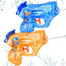 Mini Water Gun for Kids Toddler: 2 Pack Water Guns Soaker Squirts Blasters with Trigger for Boys Girls Summer Outdoor Swimming Pool Water Fighting Toys